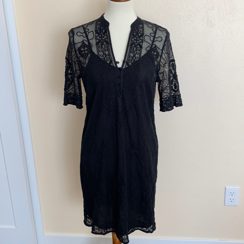 LUCKY BRAND Black lace dress